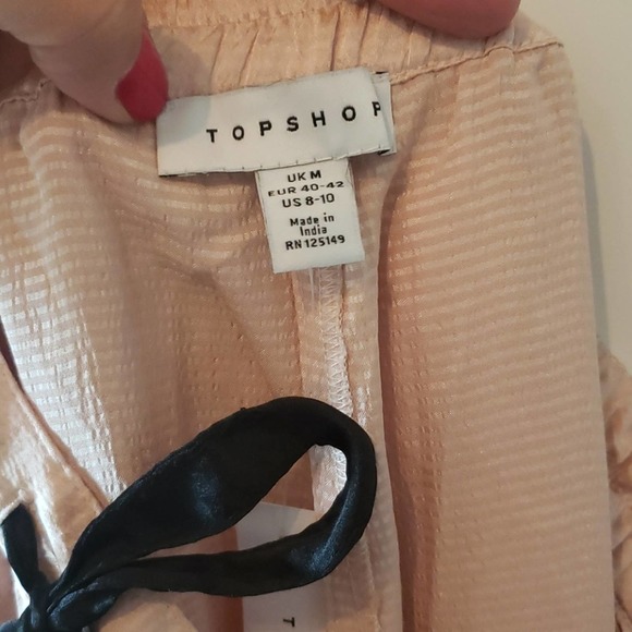 TopShop Silky Pajama Pants pink size medium - Picture 6 of 7